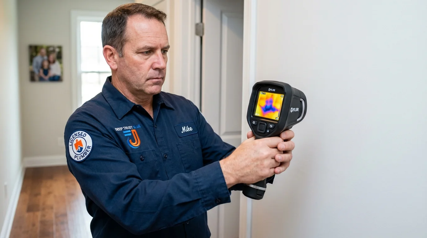 Thermal imaging leak detection by Johns Plumbing LLC in College Station